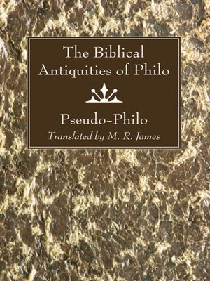cover image of The Biblical Antiquities of Philo